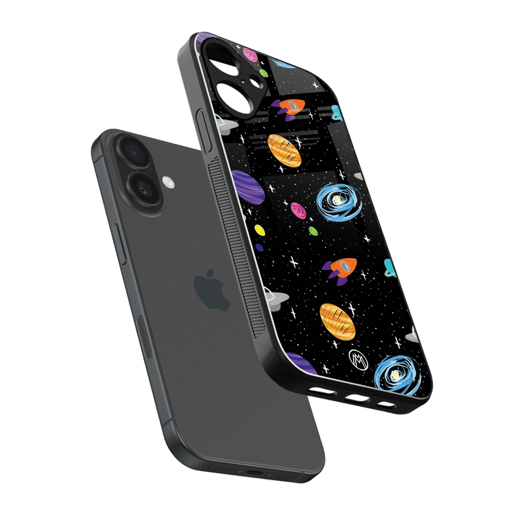 far far away back phone cover | glass case for iphone 16 plus