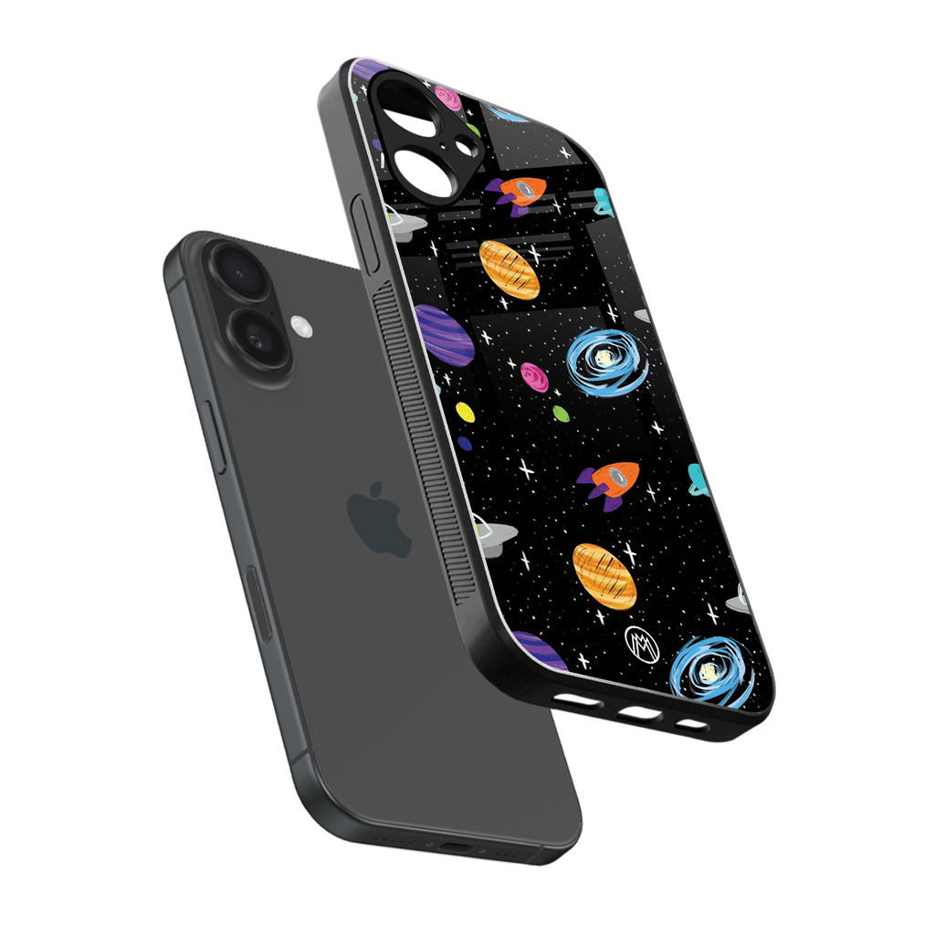 far far away back phone cover | glass case for iphone 16