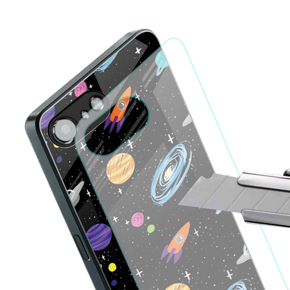 far far away back phone cover | glass case for iphone 16e