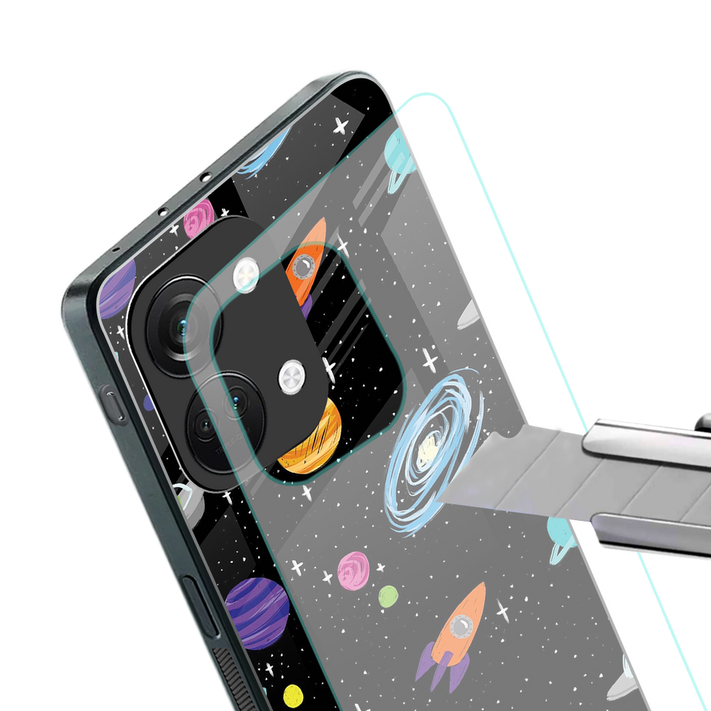far far away back phone cover | glass case for oneplus nord 3
