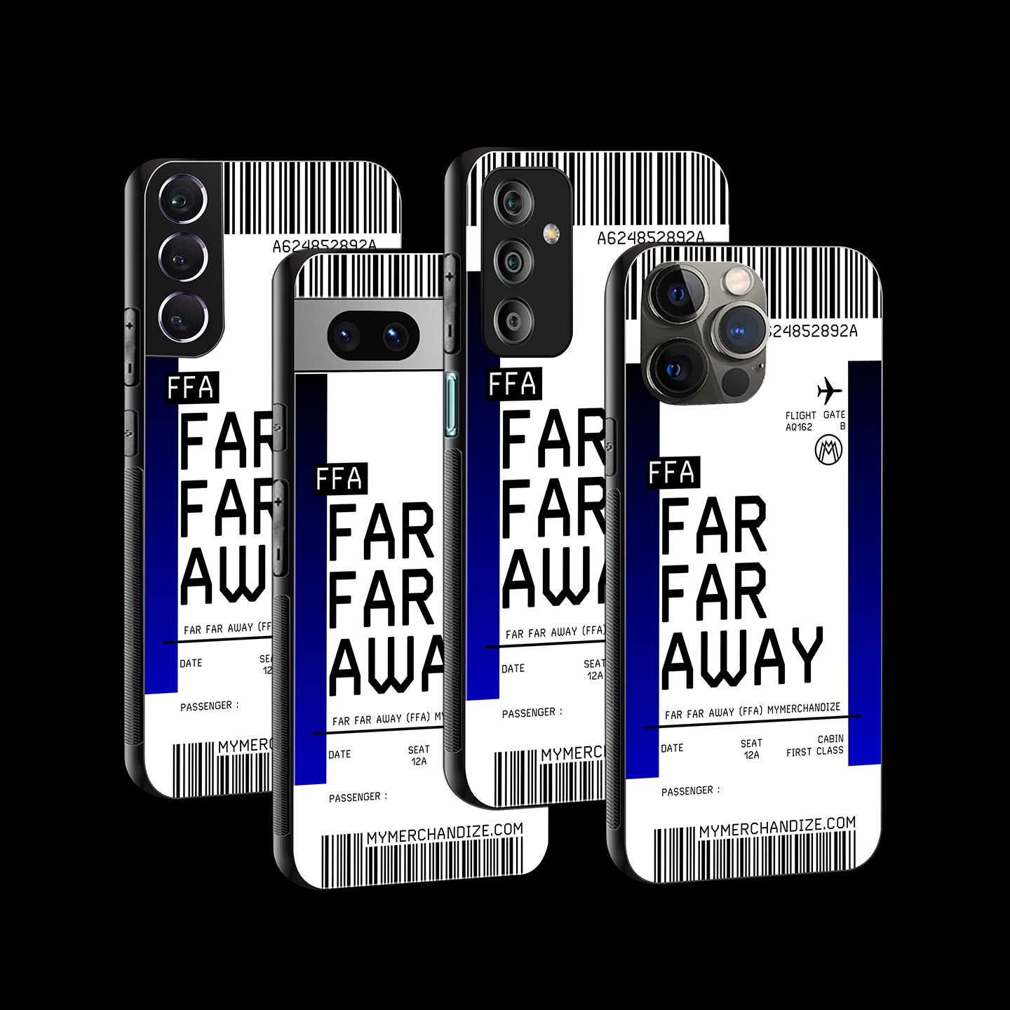 Far Far Away Boarding Pass Ticket Phone Cover | Glass Case