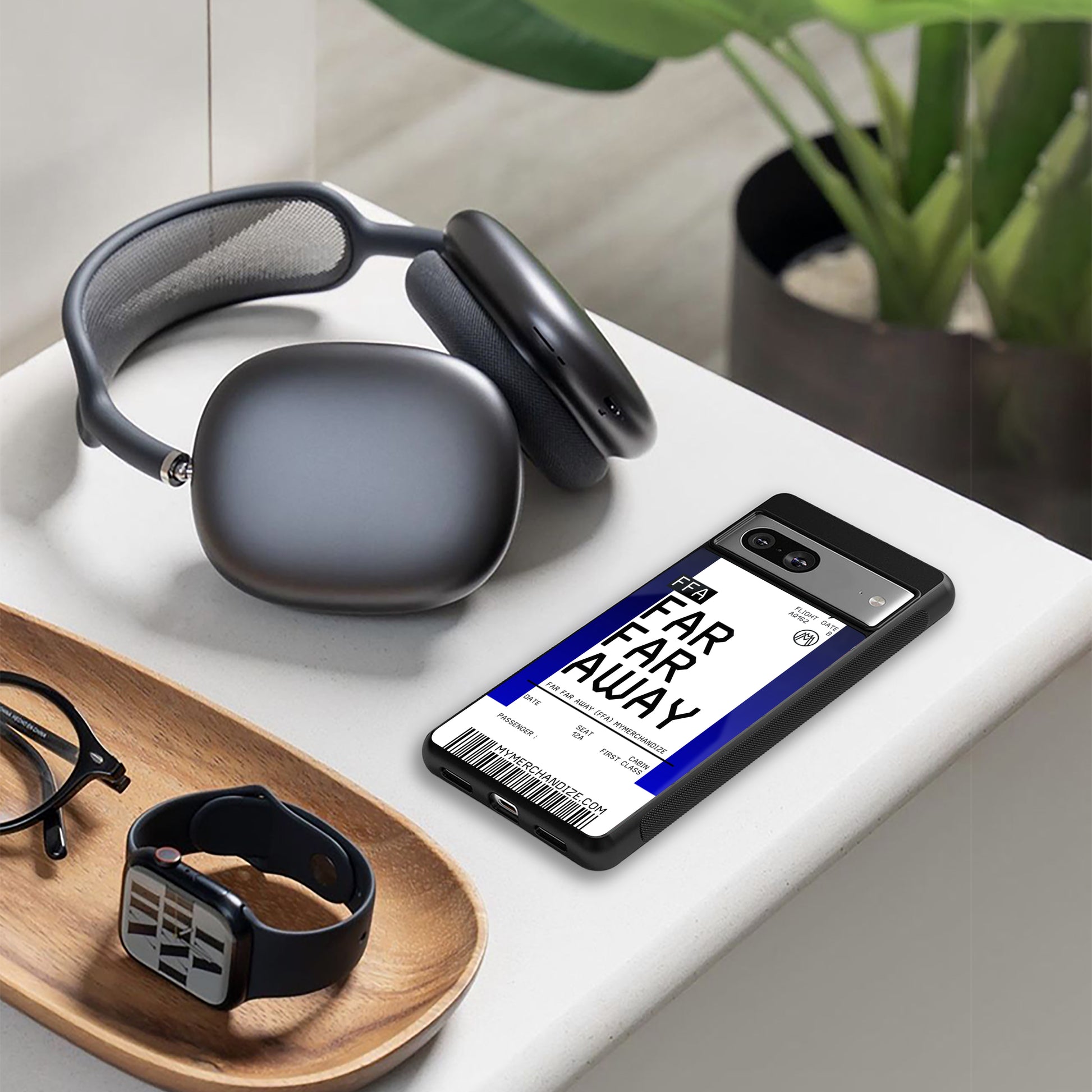 far far away boarding pass ticket back phone cover | glass case for iphone 16