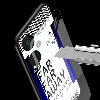 Far Far Away Boarding Pass Ticket Phone Cover | Glass Case