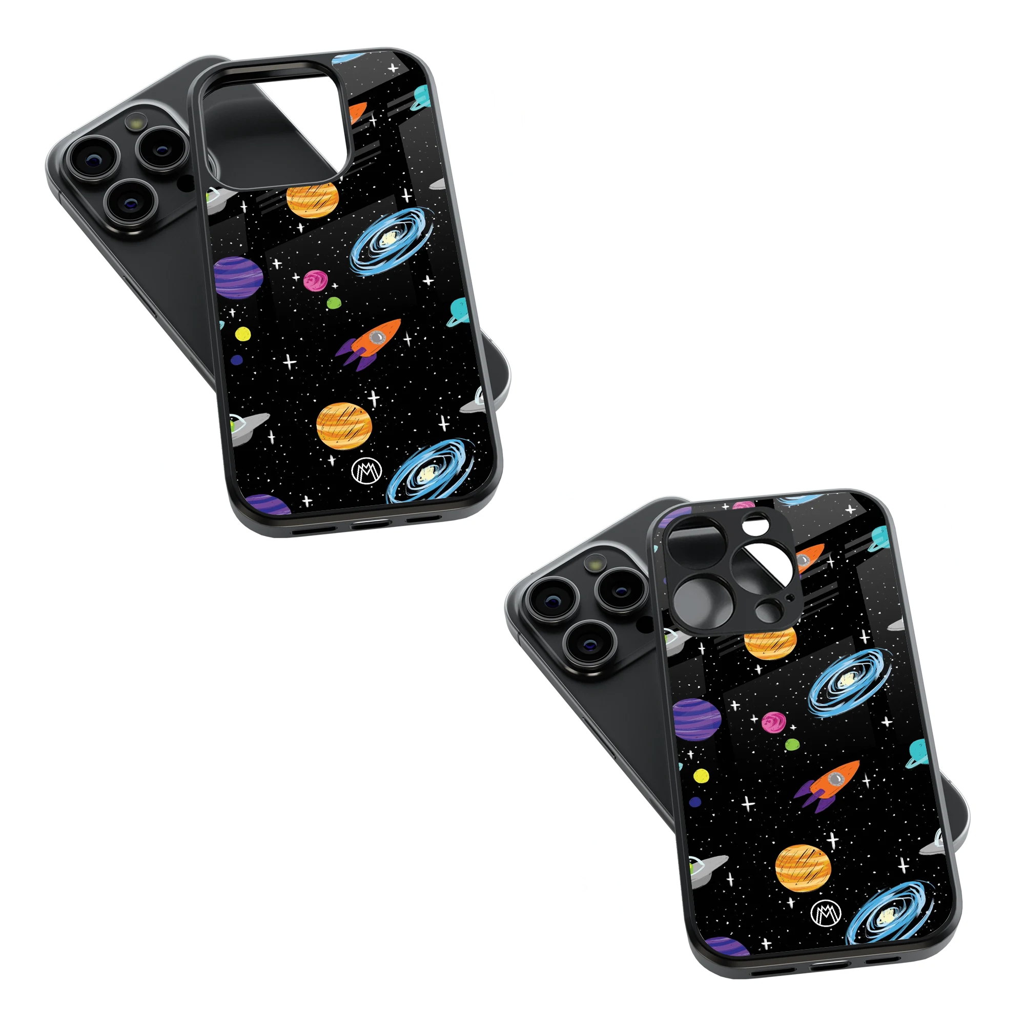 Trendy Glass Back Mobile Case for iPhone, Samsung, Redmi, OnePlus, Google Pixel, Motorola