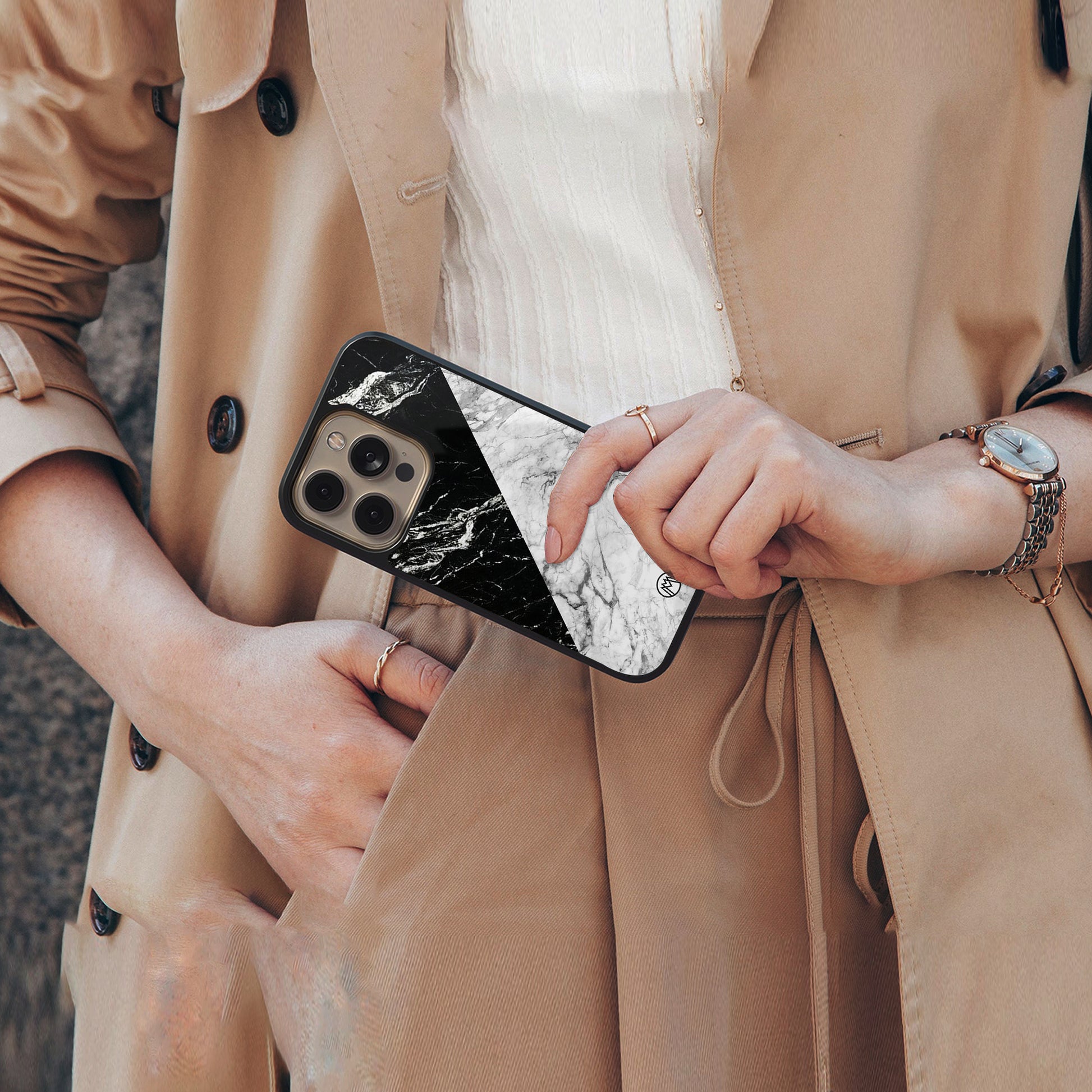 fatal contradiction back phone cover | glass case for iphone 16 pro