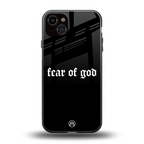 fear of god back phone cover | glass case for iphone 15 plus