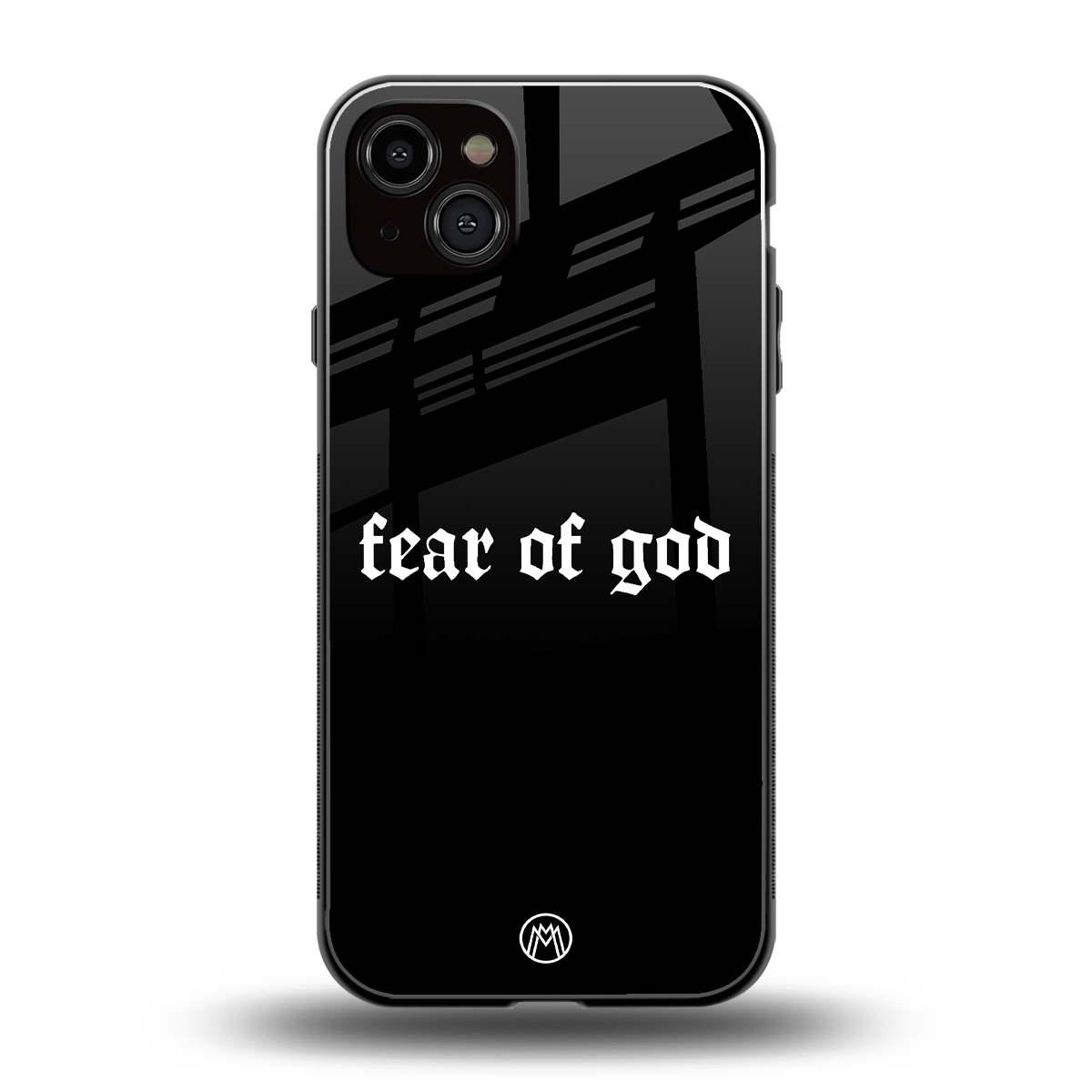 fear of god back phone cover | glass case for iphone 15 plus