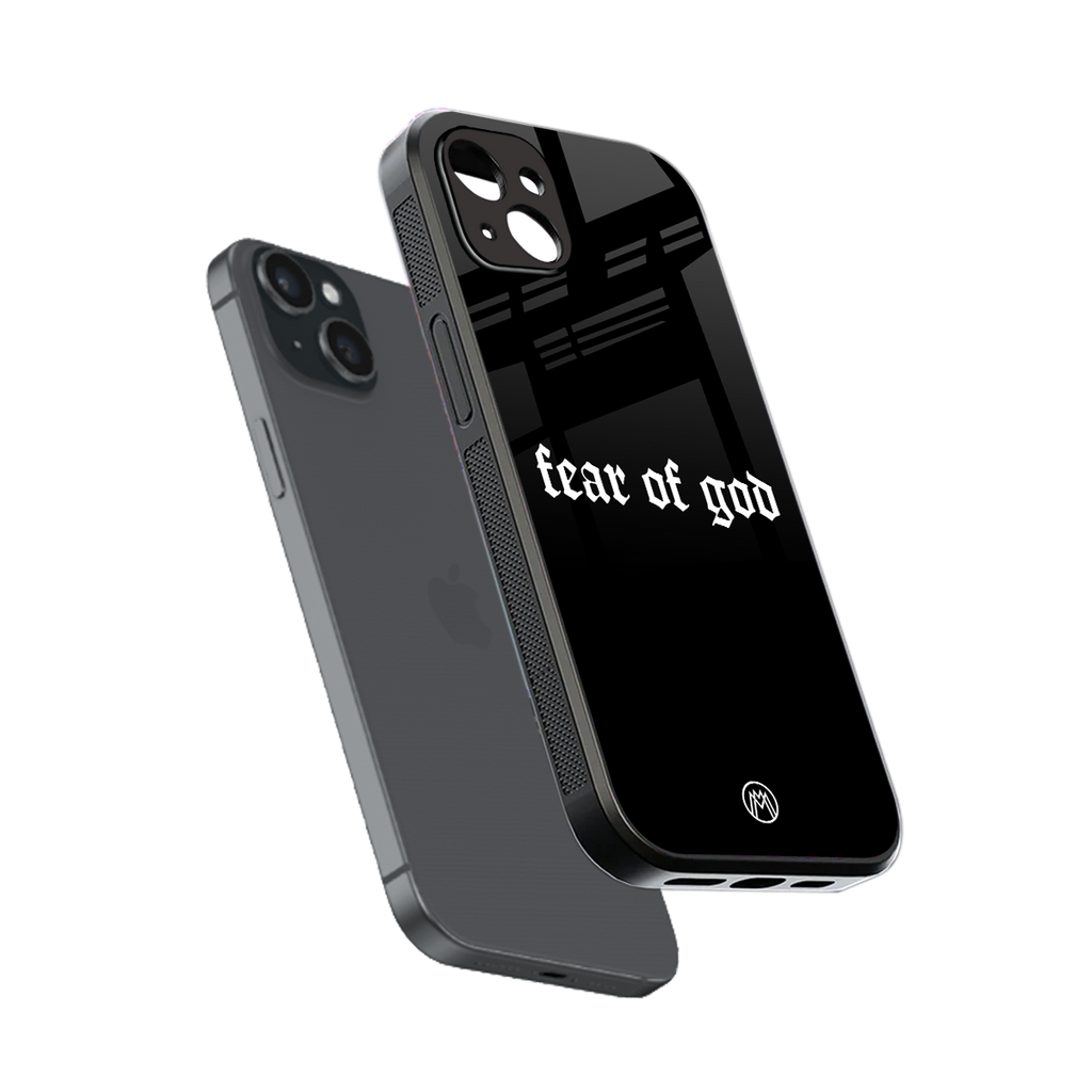 fear of god back phone cover | glass case for iphone 15 plus