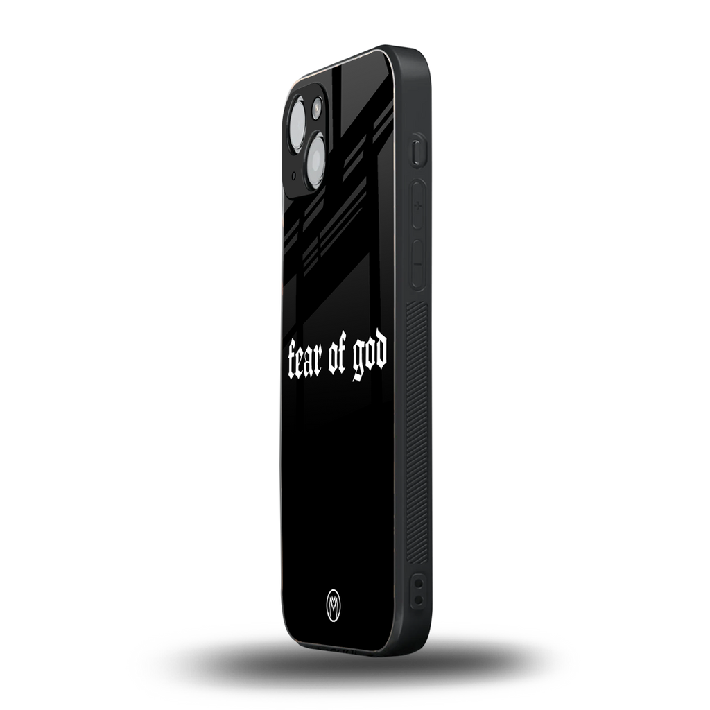 fear of god back phone cover | glass case for iphone 15 plus