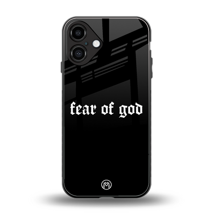fear of god back phone cover | glass case for iphone 16 plus