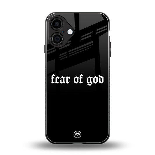 fear of god back phone cover | glass case for iphone 16 plus