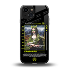 fearless mona lisa back phone cover | glass case for iphone 13 mini