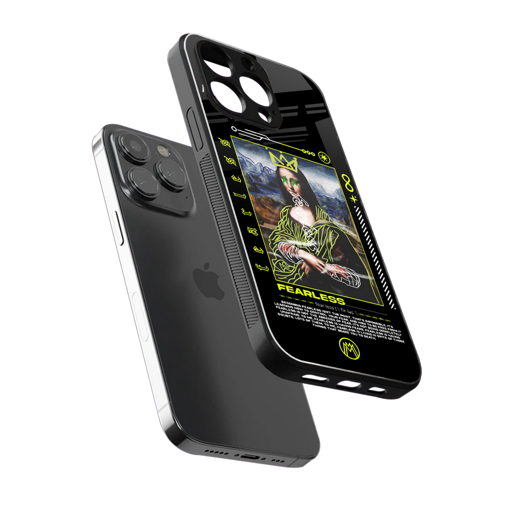fearless mona lisa back phone cover | glass case for iphone 13 pro max