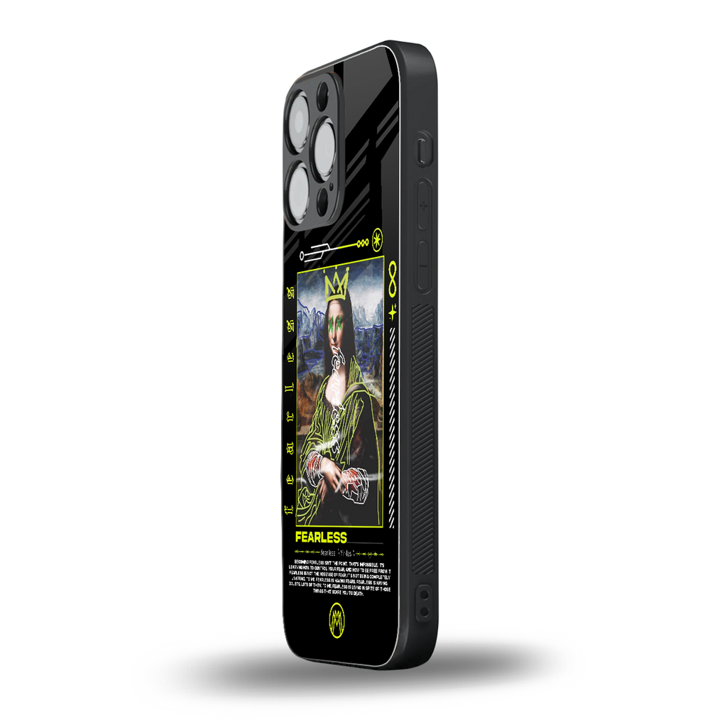 fearless mona lisa back phone cover | glass case for iphone 13 pro max