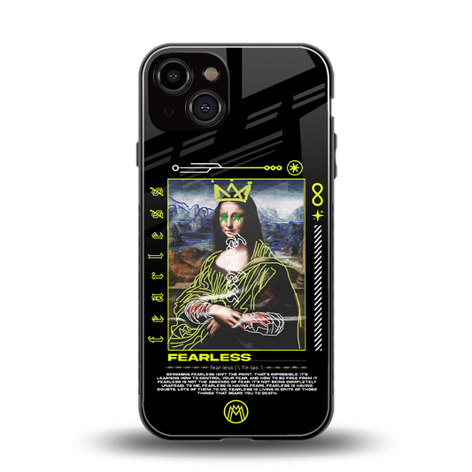 fearless mona lisa back phone cover | glass case for iphone 13