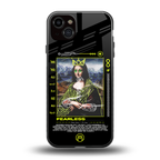 fearless mona lisa back phone cover | glass case for iphone 14 plus