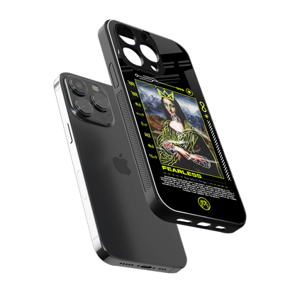 fearless mona lisa back phone cover | glass case for iphone 14 pro max