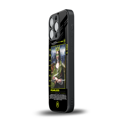 fearless mona lisa back phone cover | glass case for iphone 15 pro