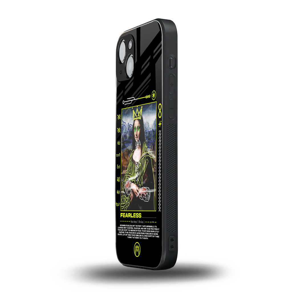 fearless mona lisa back phone cover | glass case for iphone 15