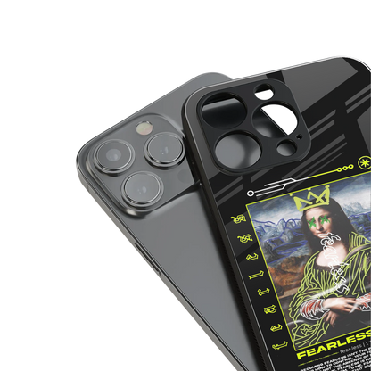 fearless mona lisa back phone cover | glass case for iphone 13 pro max