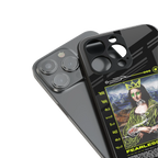 fearless mona lisa back phone cover | glass case for iphone 15 pro
