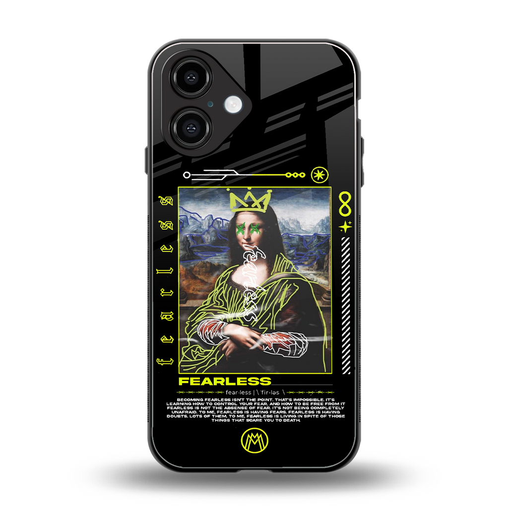 fearless mona lisa back phone cover | glass case for iphone 16