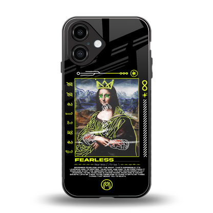 fearless mona lisa back phone cover | glass case for iphone 16