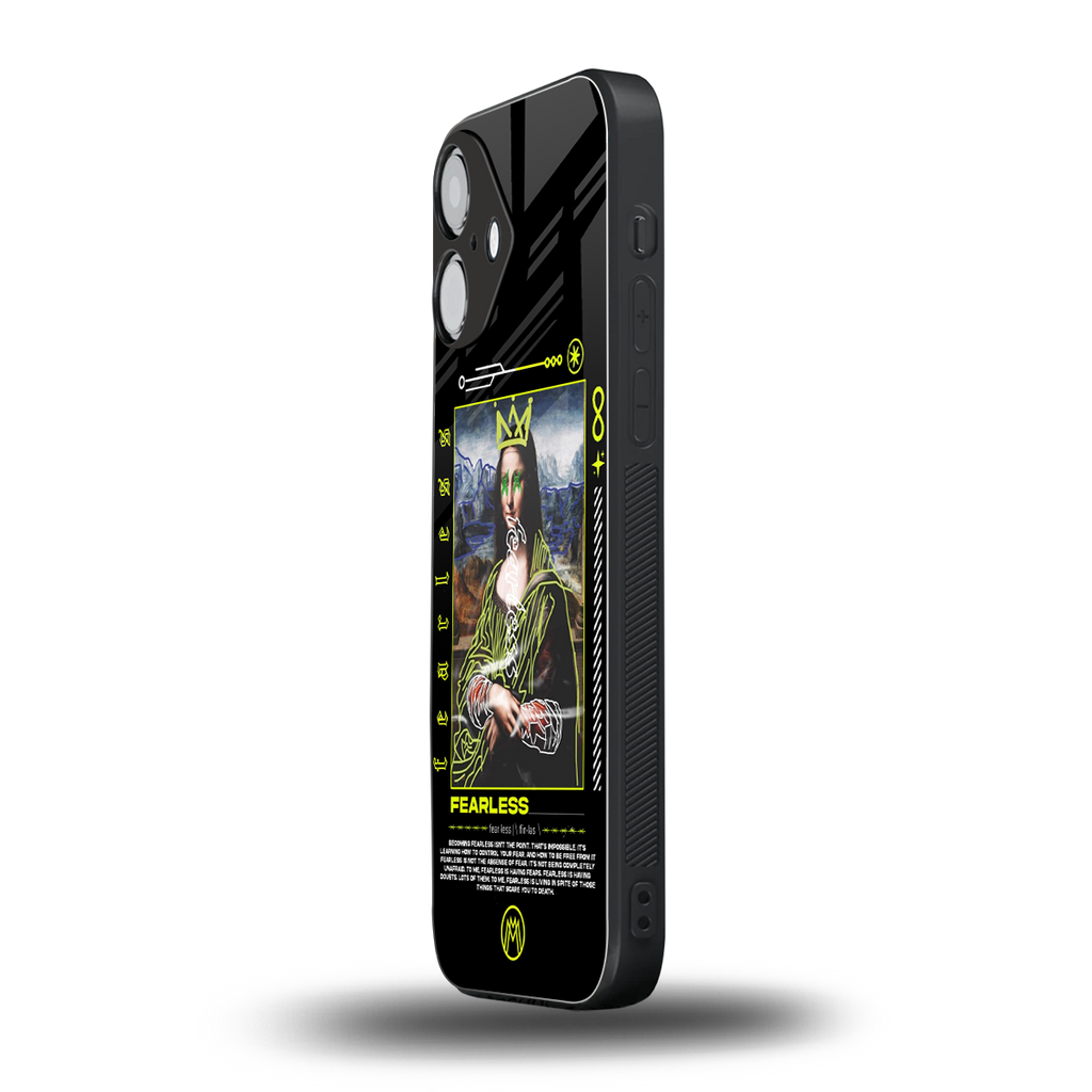 fearless mona lisa back phone cover | glass case for iphone 16