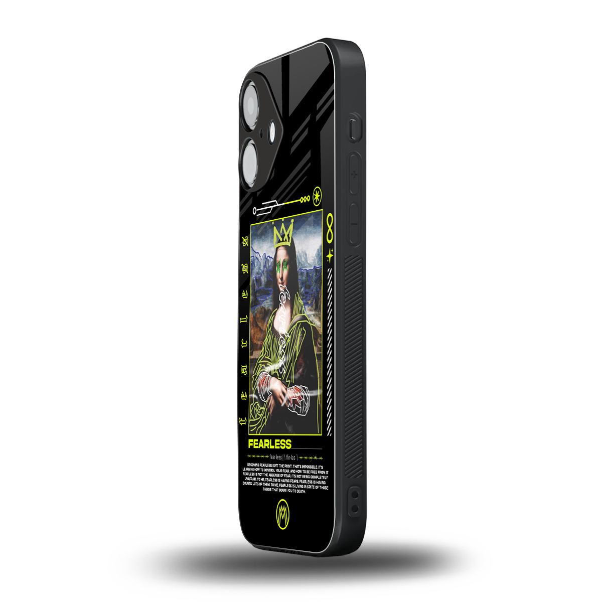 fearless mona lisa back phone cover | glass case for iphone 16
