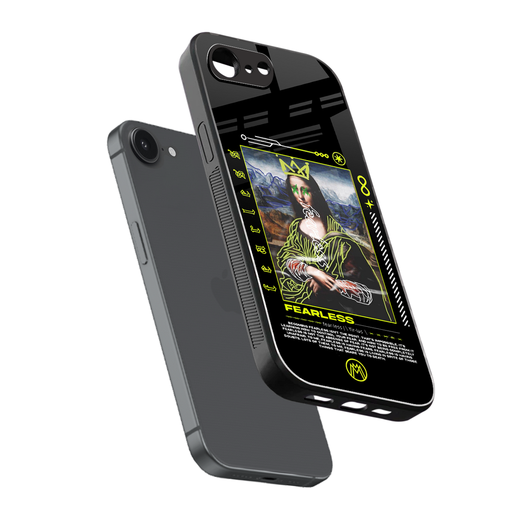 fearless mona lisa back phone cover | glass case for iphone 16e