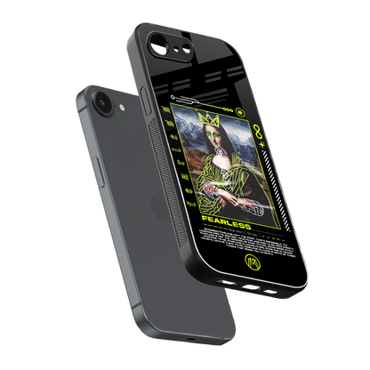 fearless mona lisa back phone cover | glass case for iphone 16e