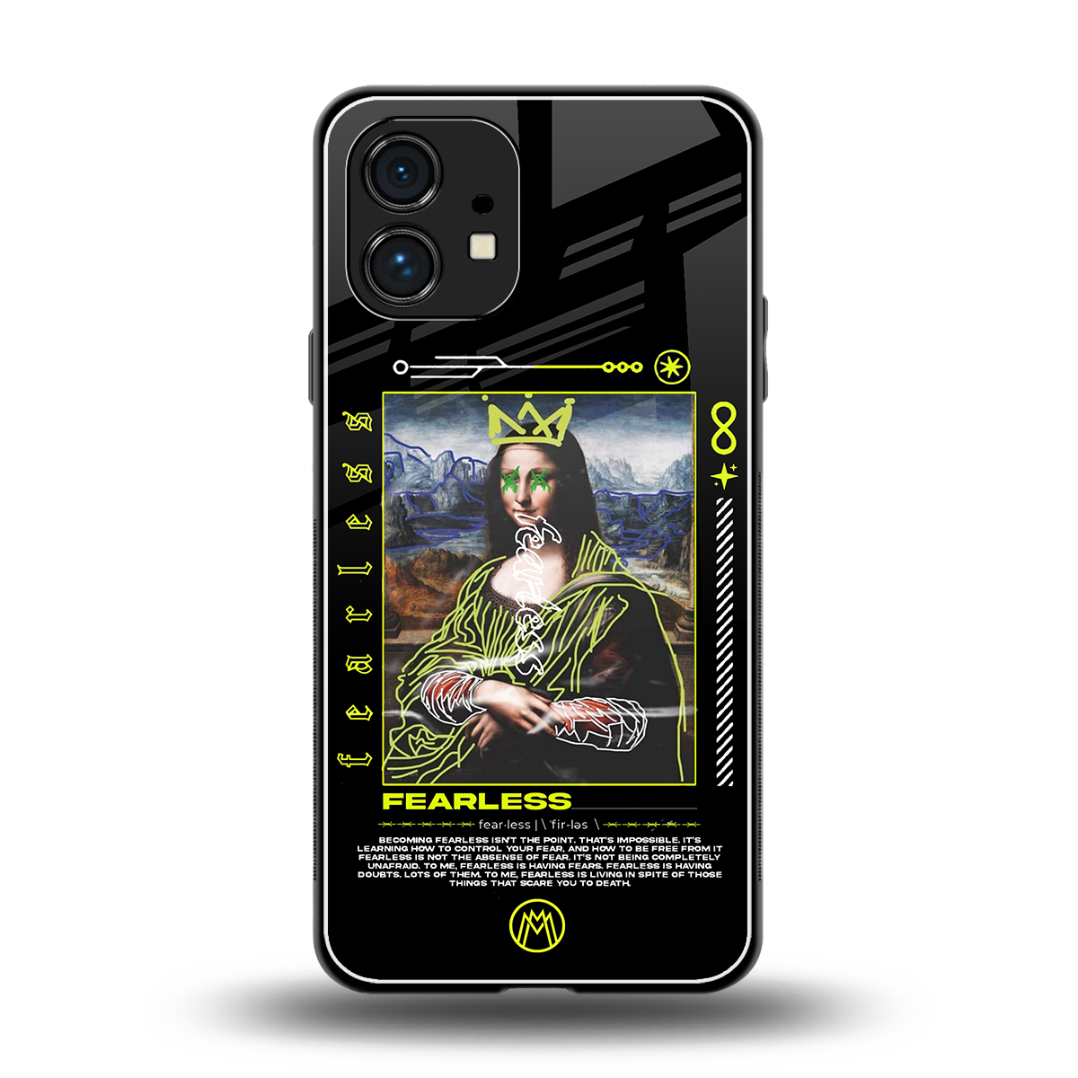 fearless mona lisa back phone cover | glass case for nothing phone 1