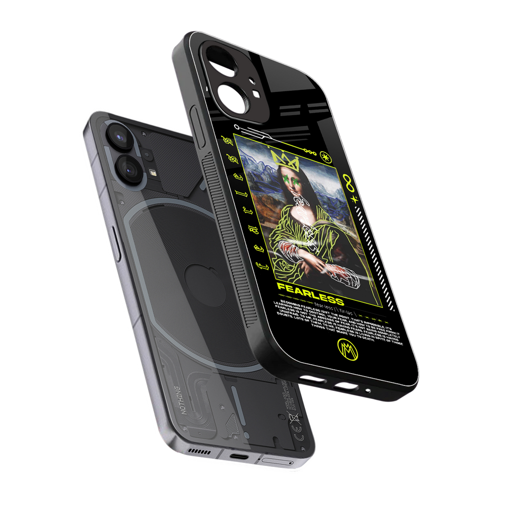 fearless mona lisa back phone cover | glass case for nothing phone 1