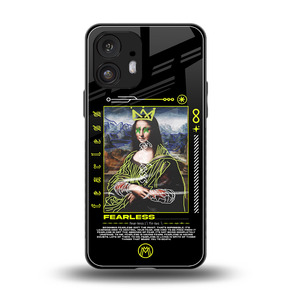 fearless mona lisa back phone cover | glass case for nothing phone 2