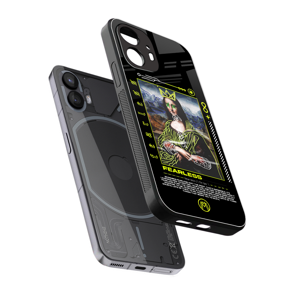 fearless mona lisa back phone cover | glass case for nothing phone 2