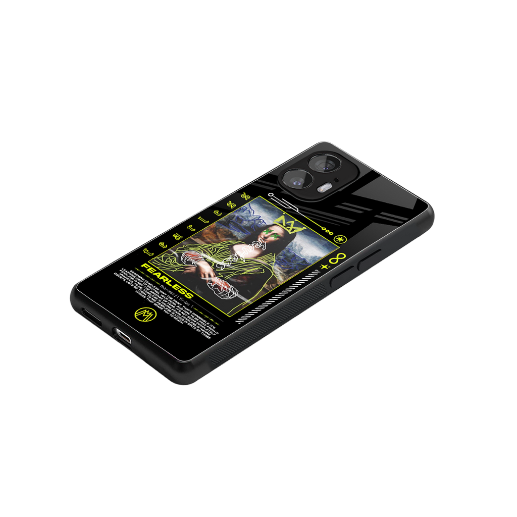 fearless mona lisa back phone cover | glass case for nothing phone 2