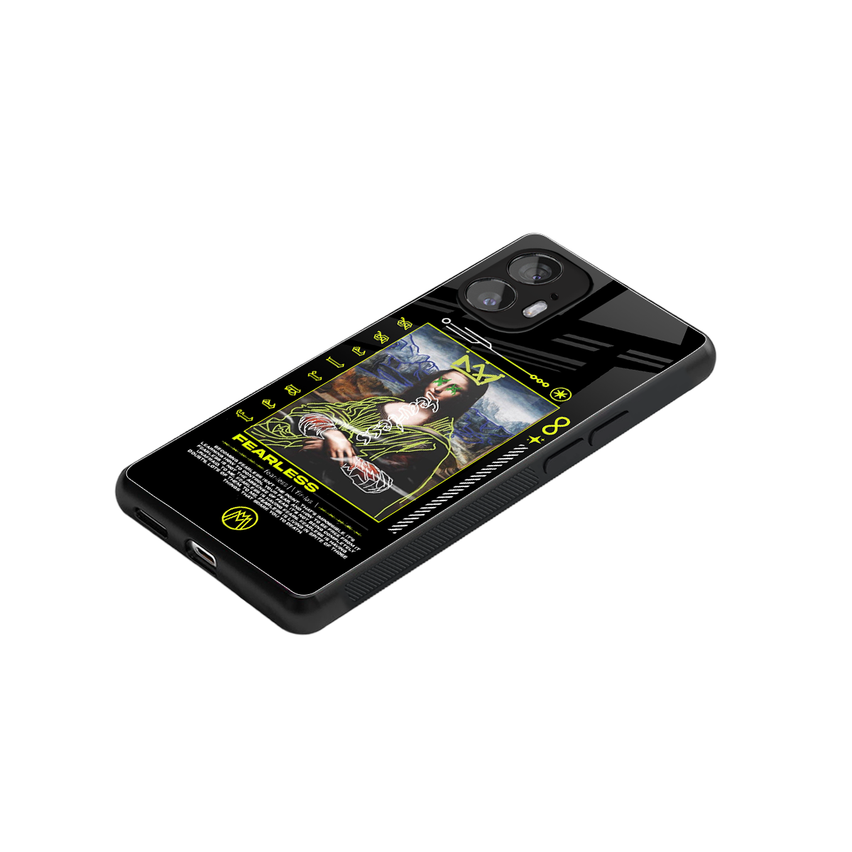 fearless mona lisa back phone cover | glass case for nothing phone 2