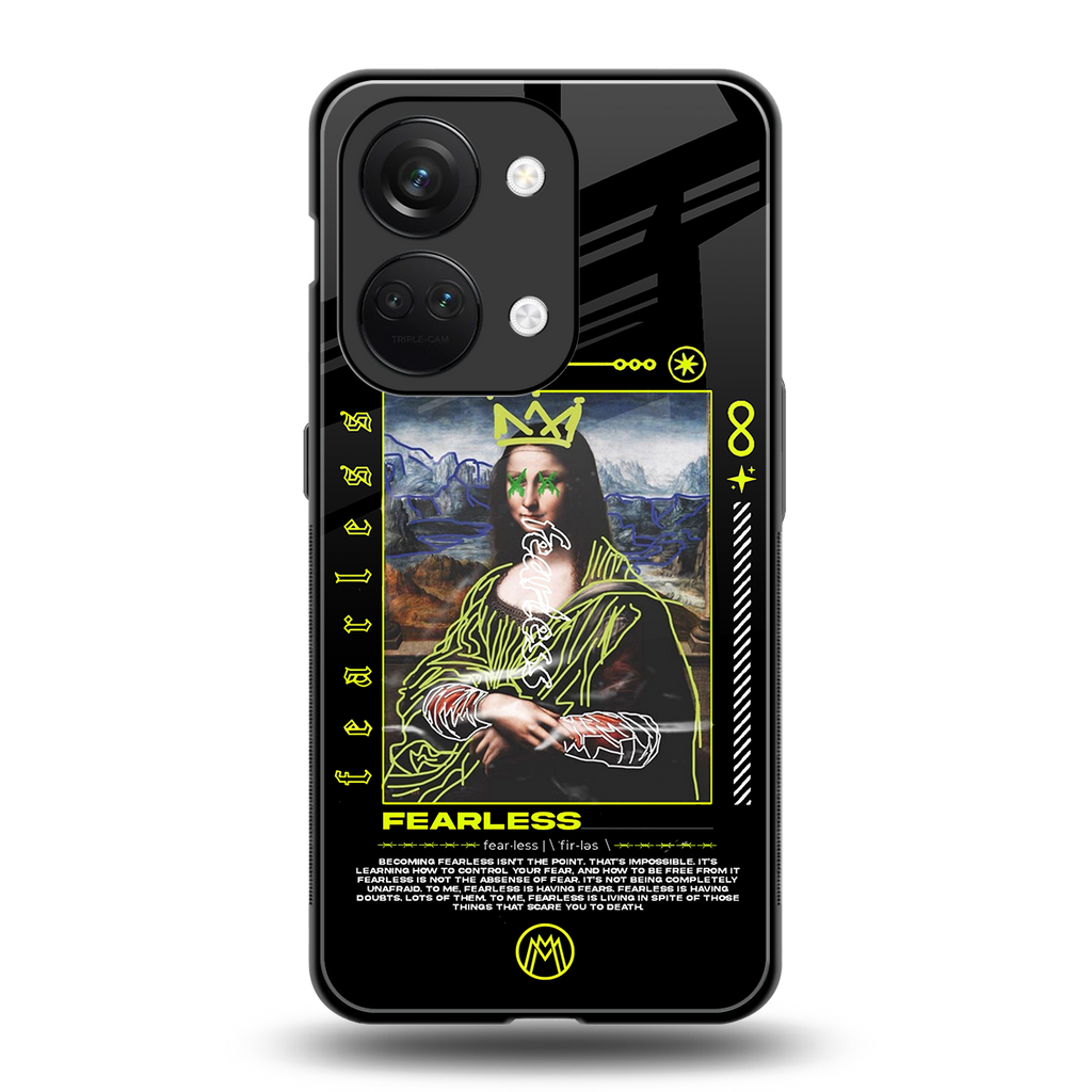 fearless mona lisa back phone cover | glass case for oneplus nord 3