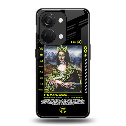 fearless mona lisa back phone cover | glass case for oneplus nord 3
