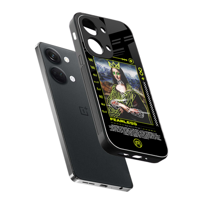 fearless mona lisa back phone cover | glass case for oneplus nord 3