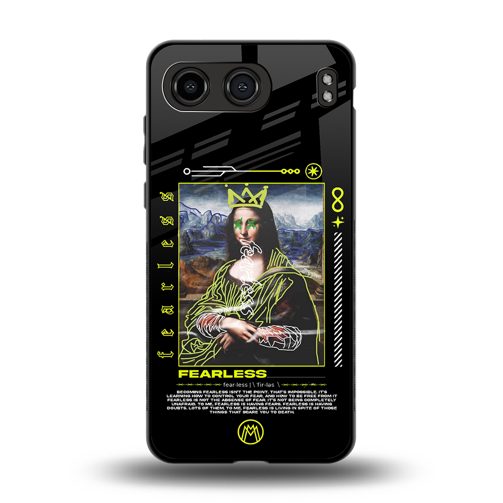 fearless mona lisa back phone cover | glass case for oneplus nord 4