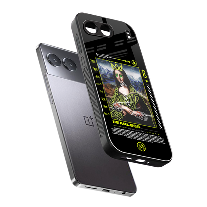 fearless mona lisa back phone cover | glass case for oneplus nord 4