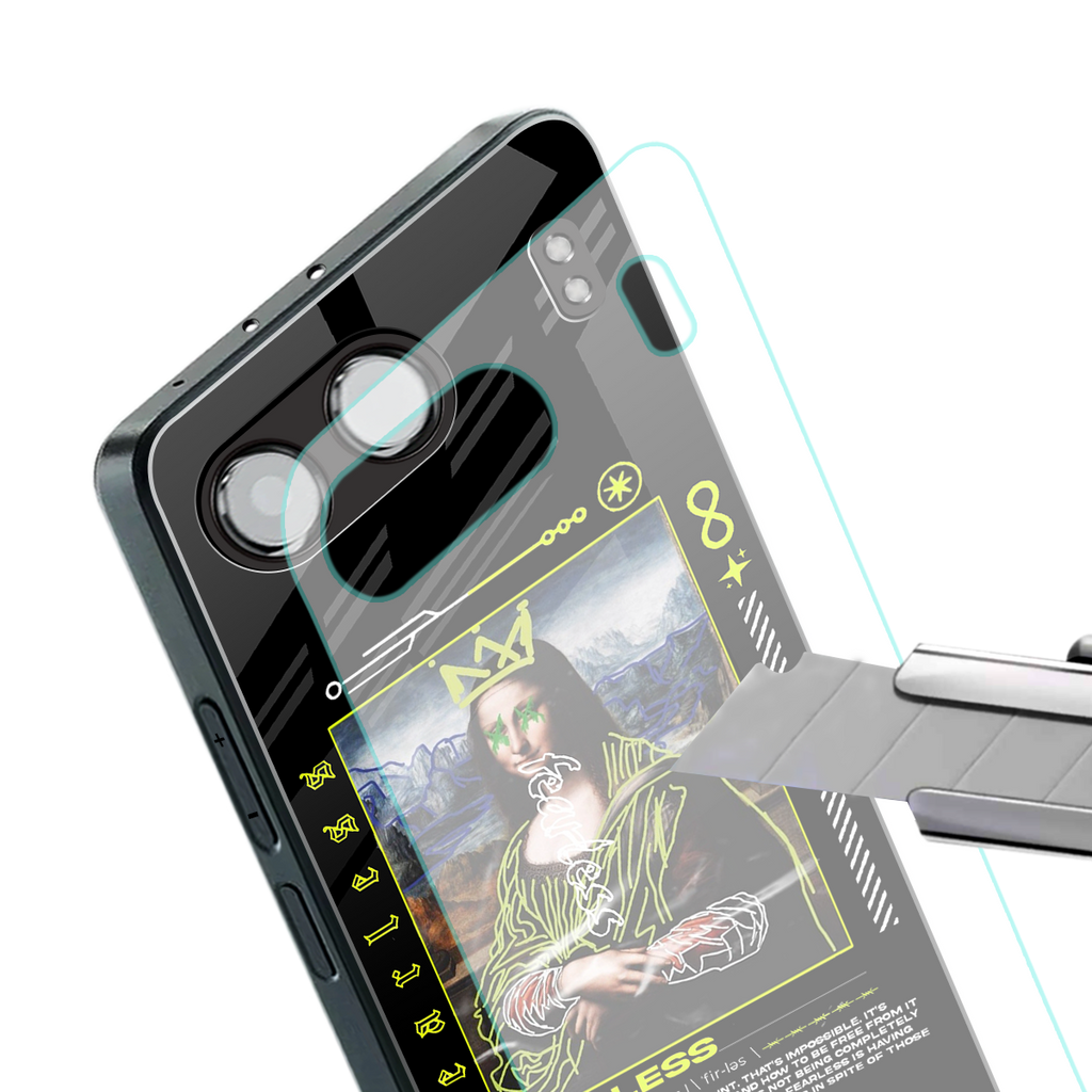 fearless mona lisa back phone cover | glass case for oneplus nord 4