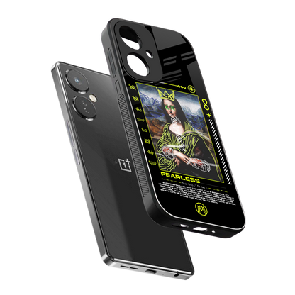 fearless mona lisa back phone cover | glass case for oneplus nord ce 3