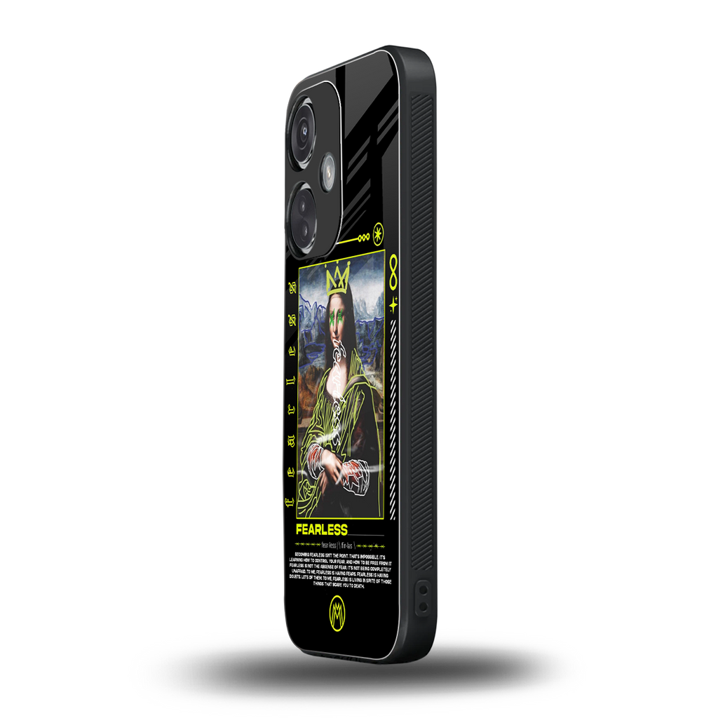 fearless mona lisa back phone cover | glass case for oneplus nord ce 3