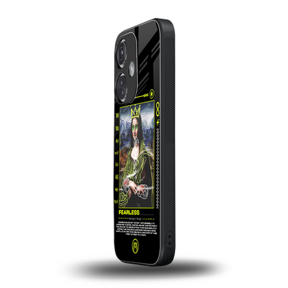 fearless mona lisa back phone cover | glass case for oneplus nord ce 3