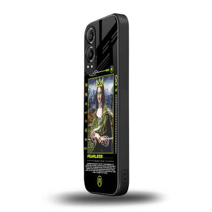 fearless mona lisa back phone cover | glass case for oneplus nord ce 4 lite