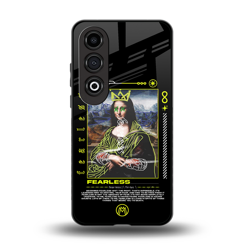fearless mona lisa back phone cover | glass case for oneplus nord ce 4