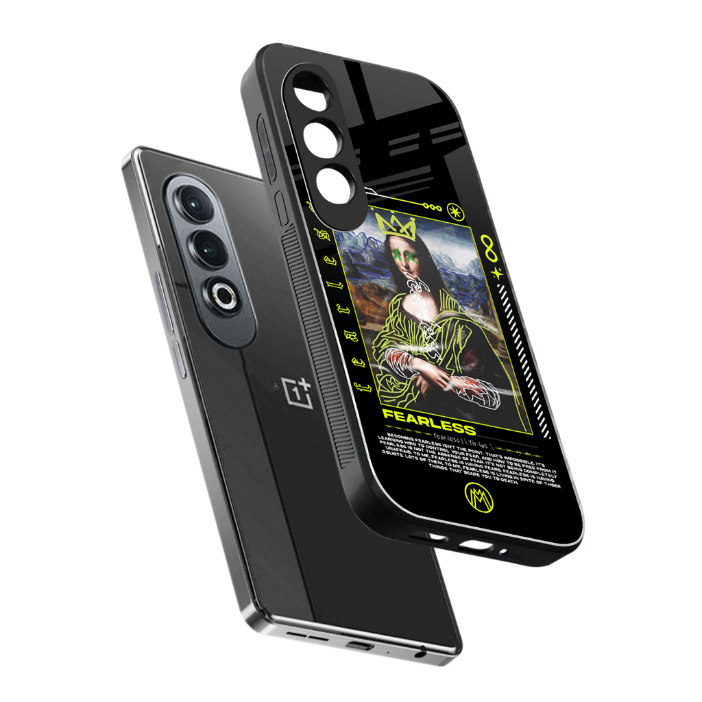 fearless mona lisa back phone cover | glass case for oneplus nord ce 4
