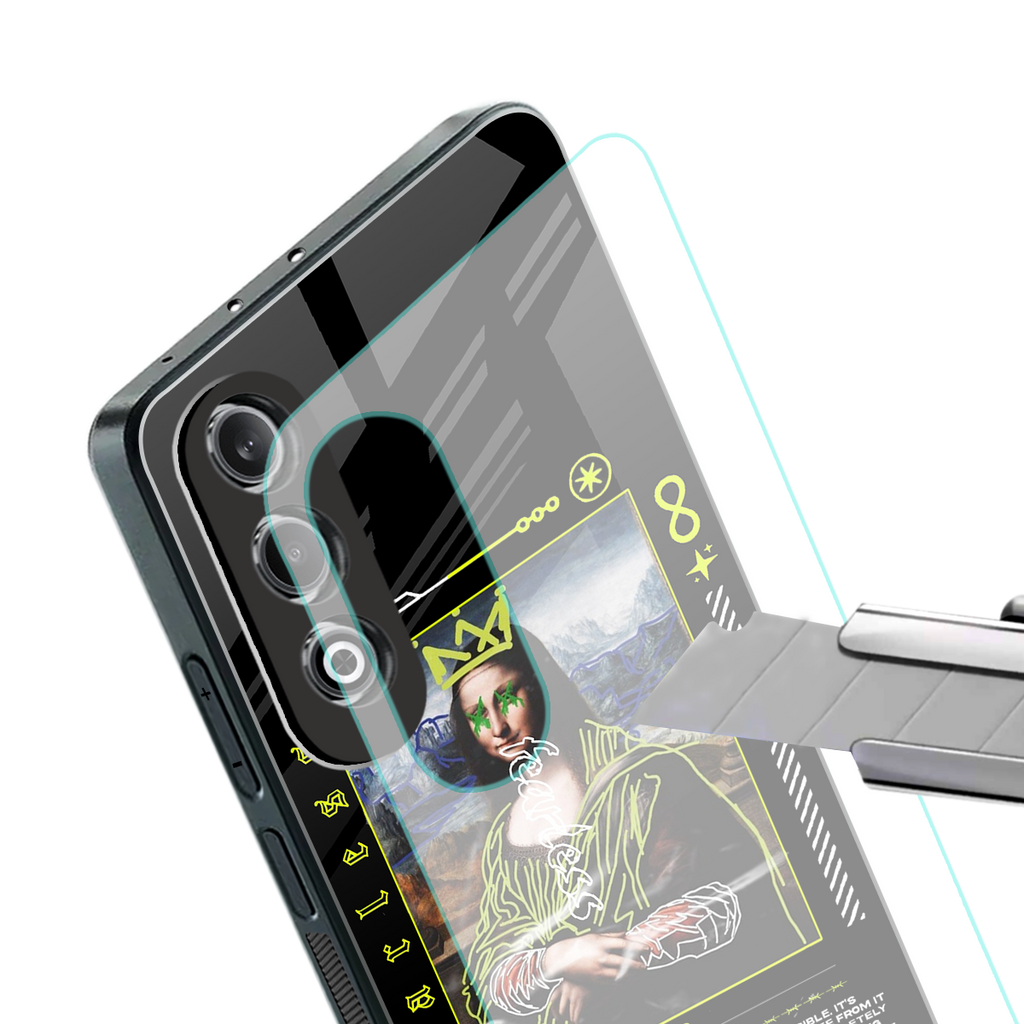 fearless mona lisa back phone cover | glass case for oneplus nord ce 4